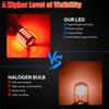 2Pcs 1157 66Led Red Strobe Flashing Blinking 2835 Smd Brake Stop Tail Parking Light Bulbs