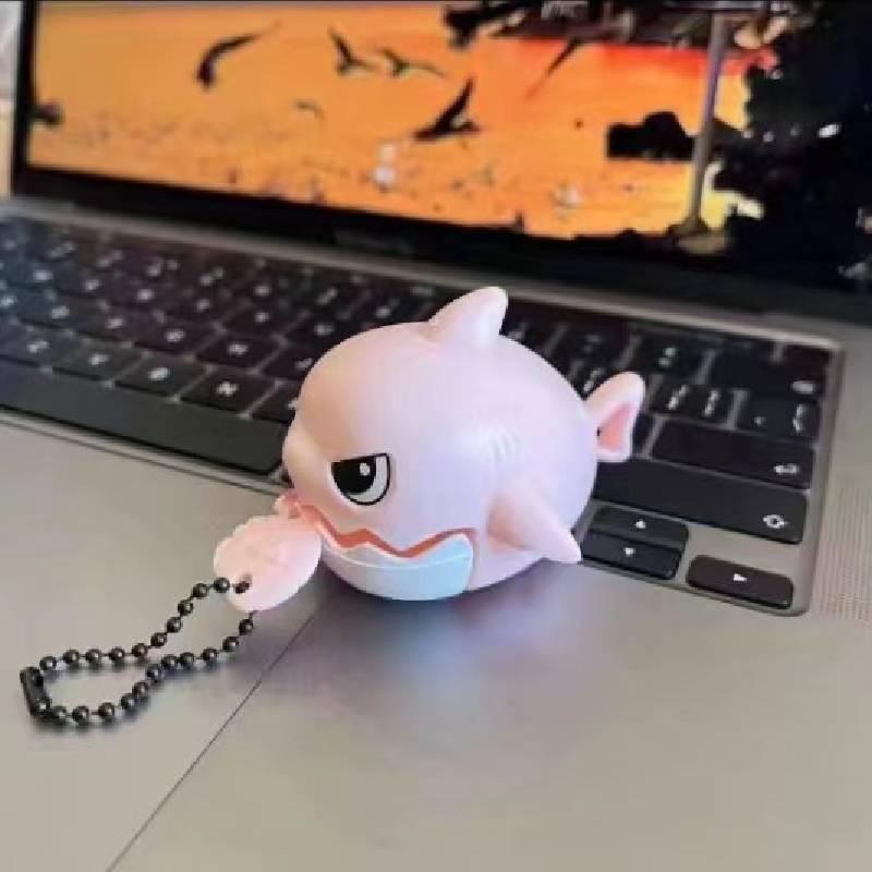 Unique Shark Dinosaur Keychain Hanging Ornament Crafted From Sturdy Plastic For Fun