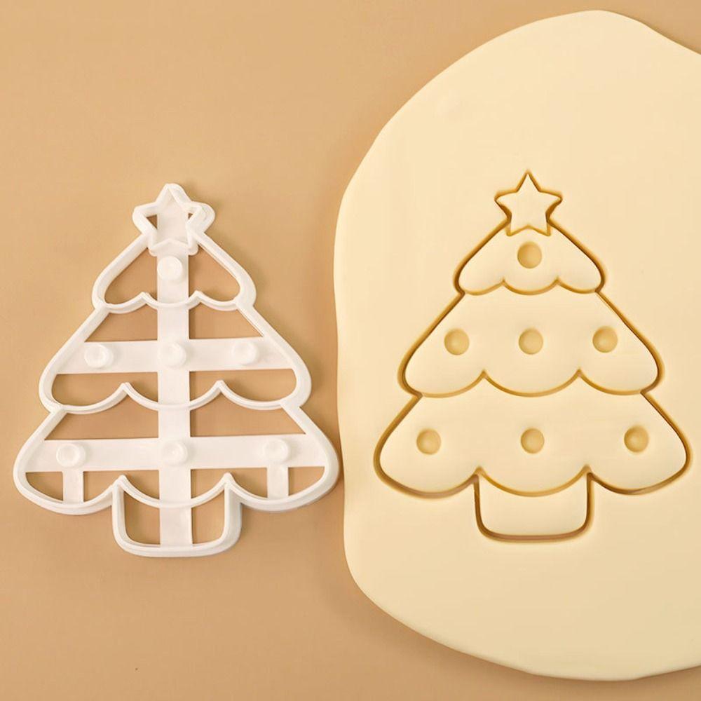 Christmas Cookie Embosser Santa Claus Baking Molds New Cookie Cutter  Kitchen Tools