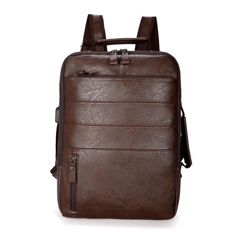 Fashion PU Business Laptop Travel Backpack 1