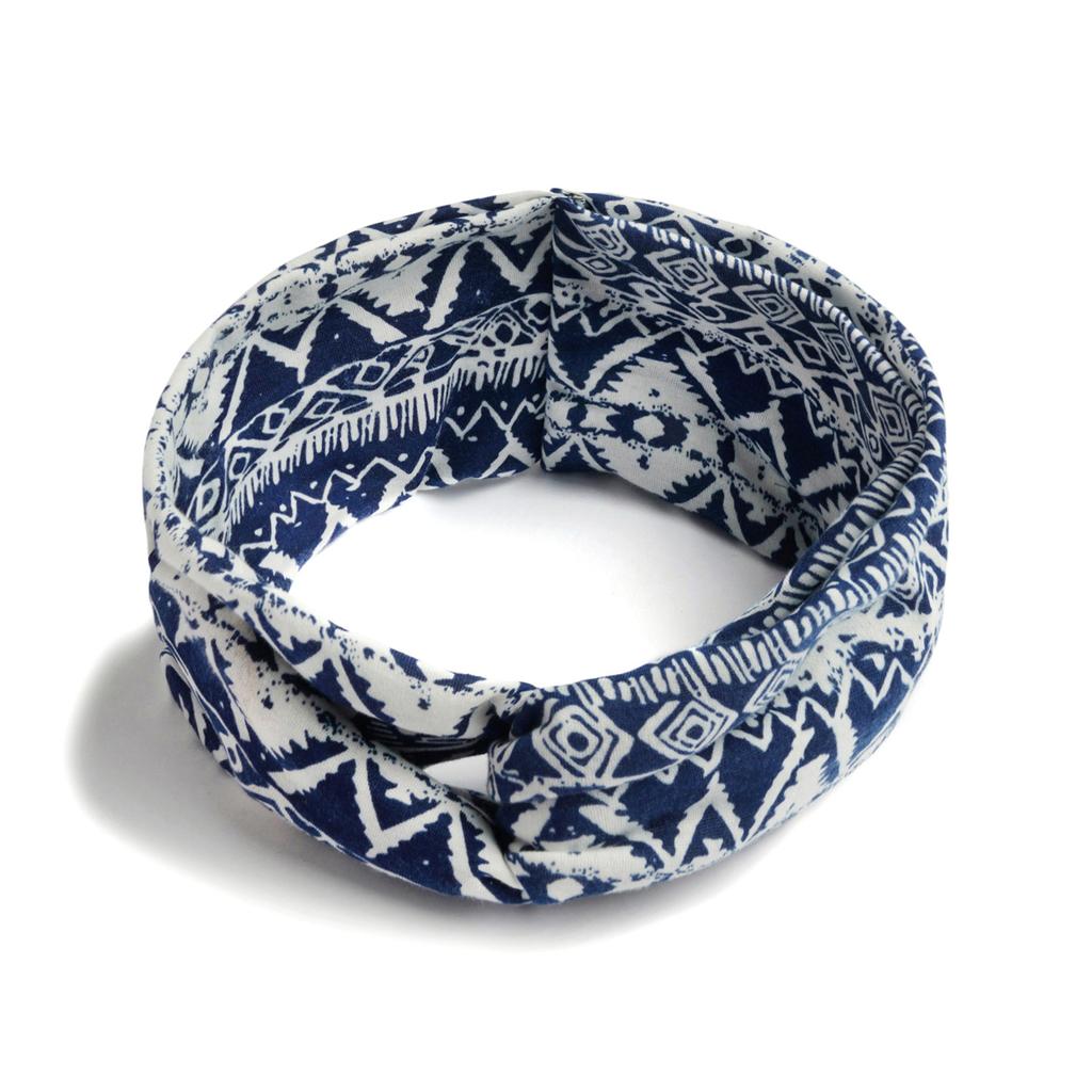 Bohemian Cross Knotted Headband Gypsy Yoga Sports Headband Wide Female Stretch Headband