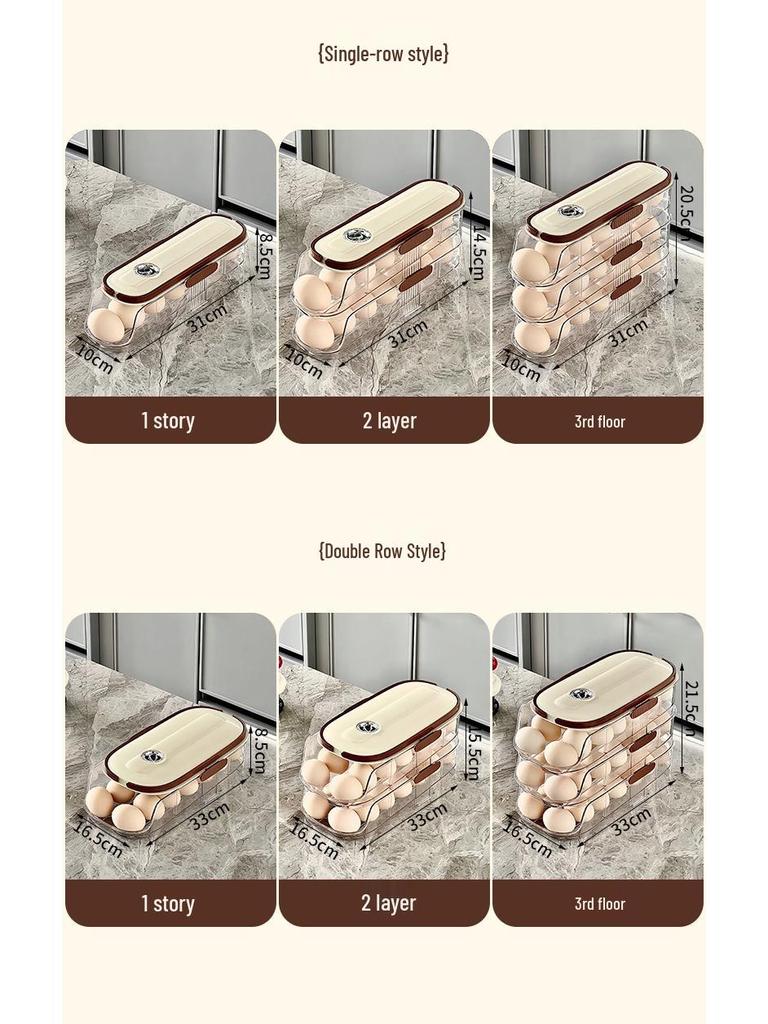 Refrigerator Slide-Out Egg Rack: Space-Saving Drawer for Easy Egg Storage