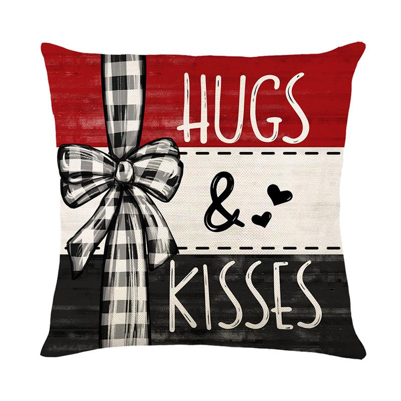 Love Pillow Cover Valentine's Day Printed Sofa Decoration Cushion Cover Living Room Bedroom Pillow Cover Holiday Gift