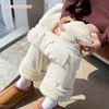 Women High Waist Casual Loose Pants Straight Wide Leg Female Thick Baggy Trousers