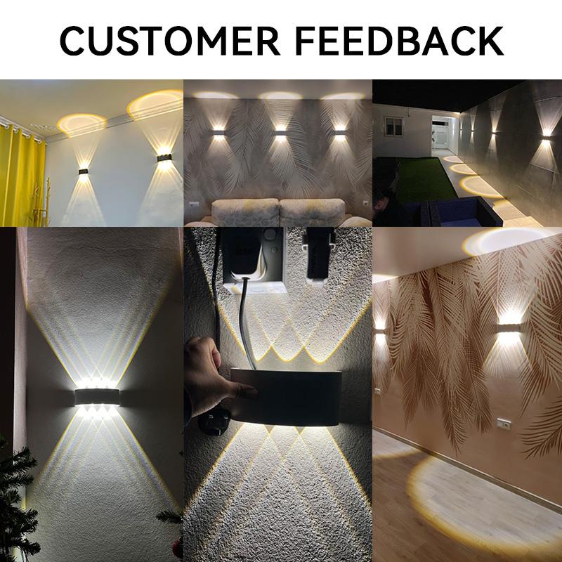 LED Wall Lamp Waterproof IP65 Outdoor Garden Light 4W 8W Indoor Wall Light for Bedroom Living Room Stairs Modern Simple Lighting