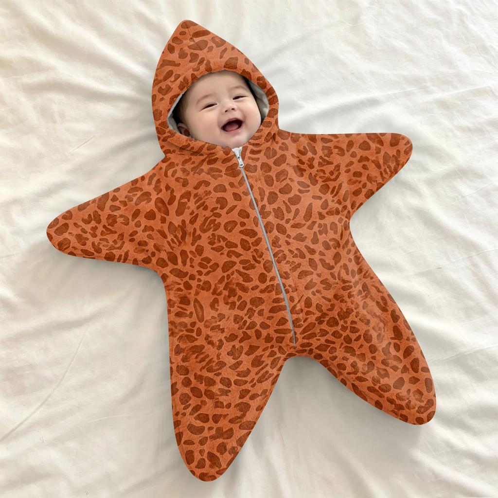 Infant Flannel Swaddle Blanket with Leopard and Polka Dot Print and, Sleep Sack Wrap, Cozy Travel Swaddle for Outdoor Use