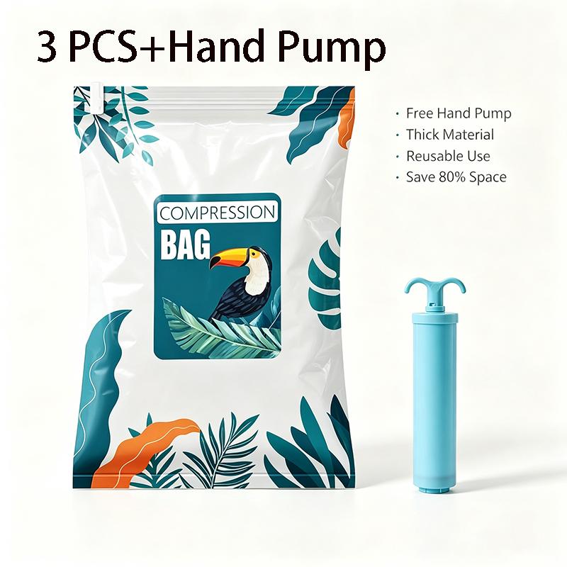 Large Capacity Vacuum Compression Bag, Dustproof Pouch, Lightweight Clothes Bag For Travel
