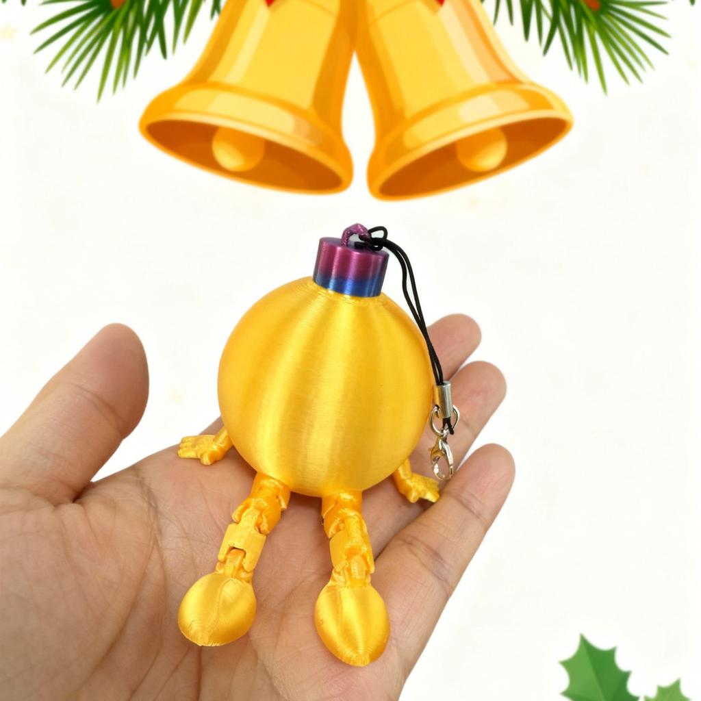 Christmas Decoration Small Ball Human Joint Movable Pendant Can Be Hung As A Whole Pendant, Holiday Celebration Gift