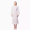 Australian Summer 2024 Floral Round Neck Hollow Waist Long Dress for Women