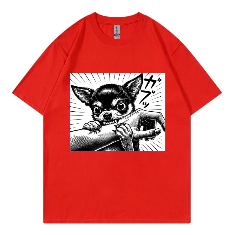 Funny Chihuahua Dog Meme Tshirt Unisex Unisex Gothic Vintage Short Sleeve Tshirts Fashion Casual Loose Cotton T Shirt Streetwear