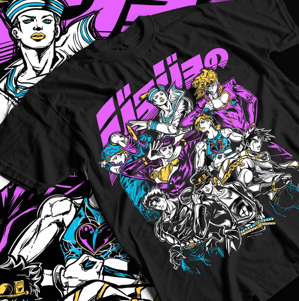 Jojo's Bizarre Adventure T-shirt Anime Manga Graphic Design Shirt Tee All Size