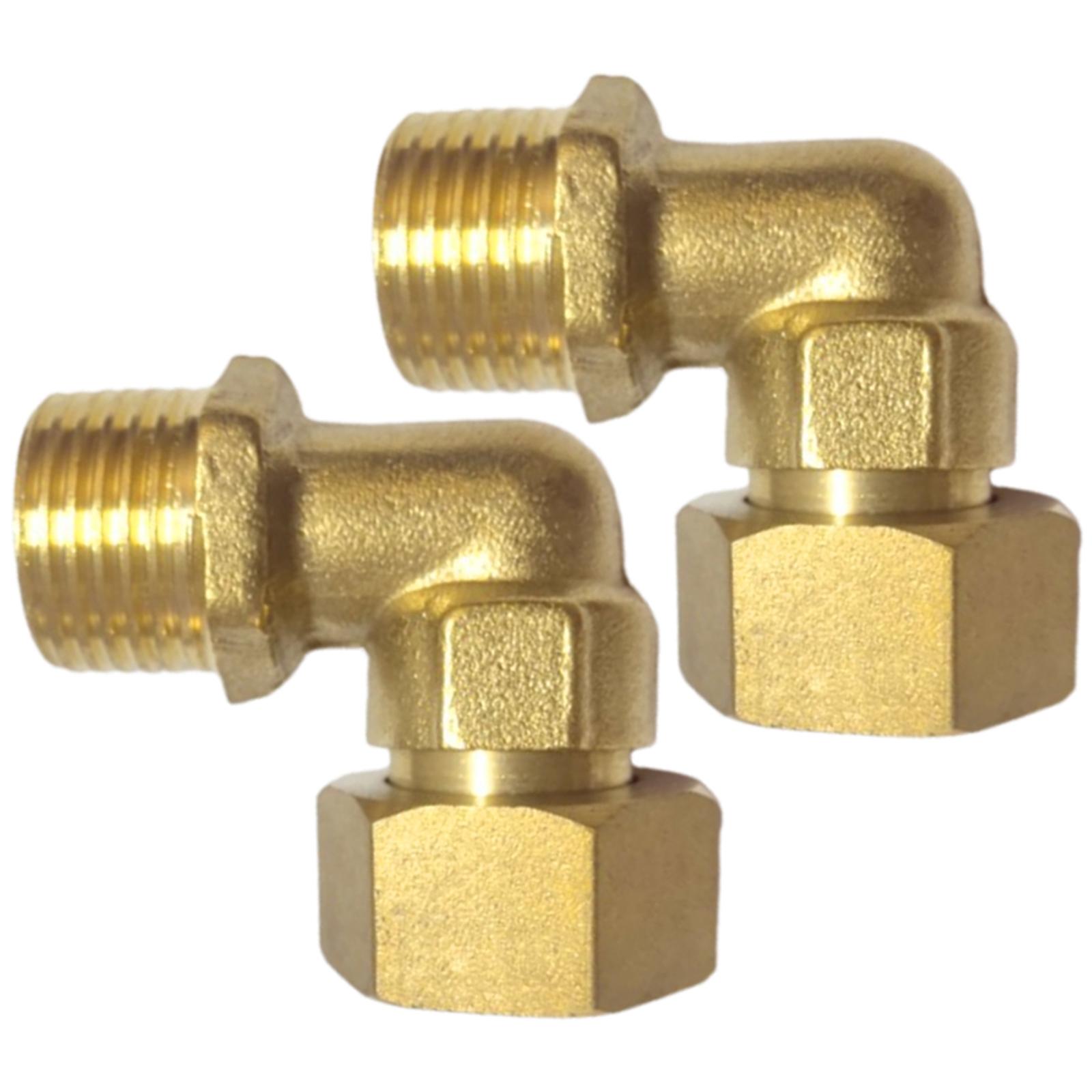 

2PCS Brass 1/2inch Water Pipe Elbow 90 Degree Joint with Corrosion Resistance Pipe Fitting for Household Plumbing 1