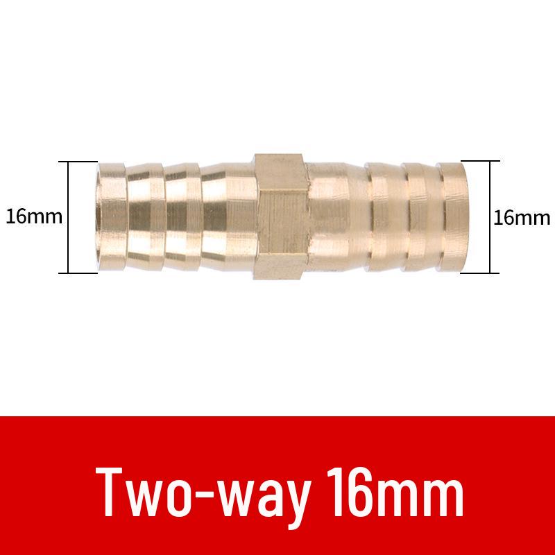 Brass Green Head Pagoda Straight-Through 2-Way or 4-Way Tee Fitting, Compatible with 6-16mm Tubing