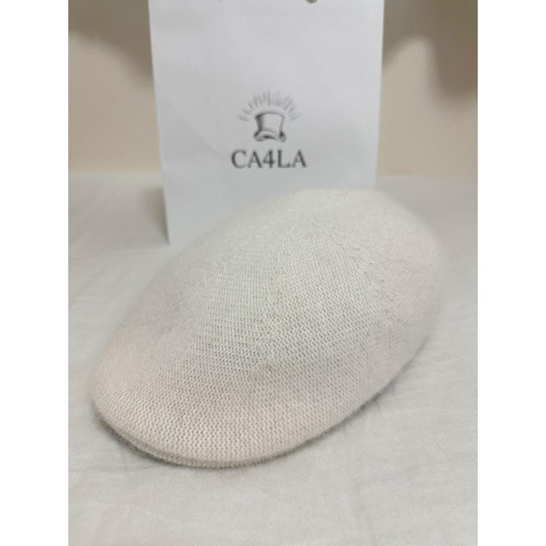 Used CA4LA Hunting Angora Hat Ivory Beige
