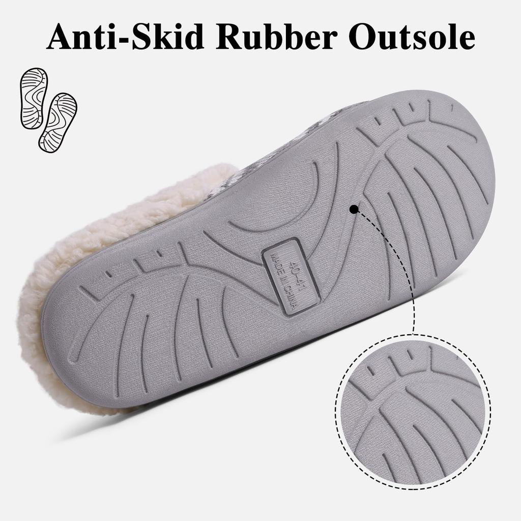 Papuci de casă pufoși din blană Shevalues la modă pentru femei bărbați, papuci de pluș confortabili de iarnă cu căptușeală din lână, antiderapanți, caldi, pentru interior, pantofi de casă