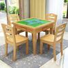 DEMANKE Solid Wood Convertible Mahjong Table