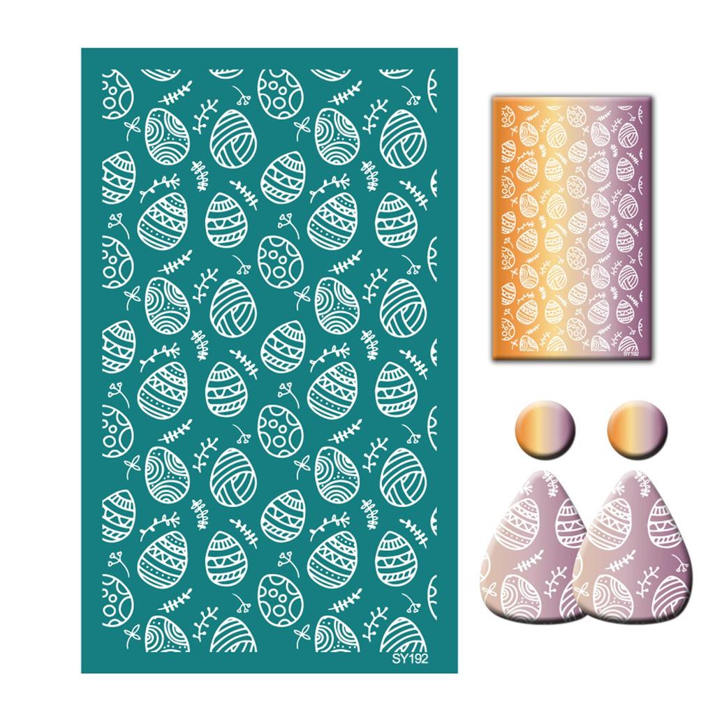 Kaninchen Eierschale Siebdruckschablonen 6,3x4 Zoll Waschbare Siebdruckschablonen für Tonohrringe Schmuckherstellung