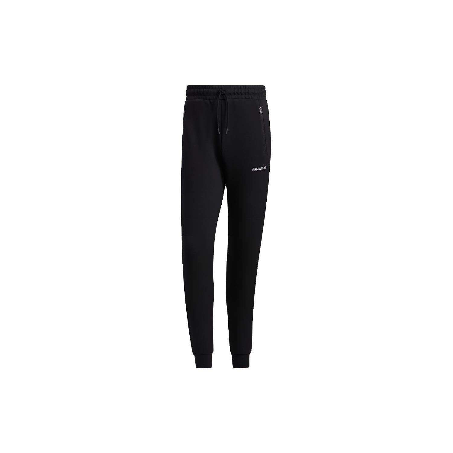 adidas neo M Ce 3s Icon Tp Casual Sports Bundle Feet Knit Long Pants Black Men s GP5711 L