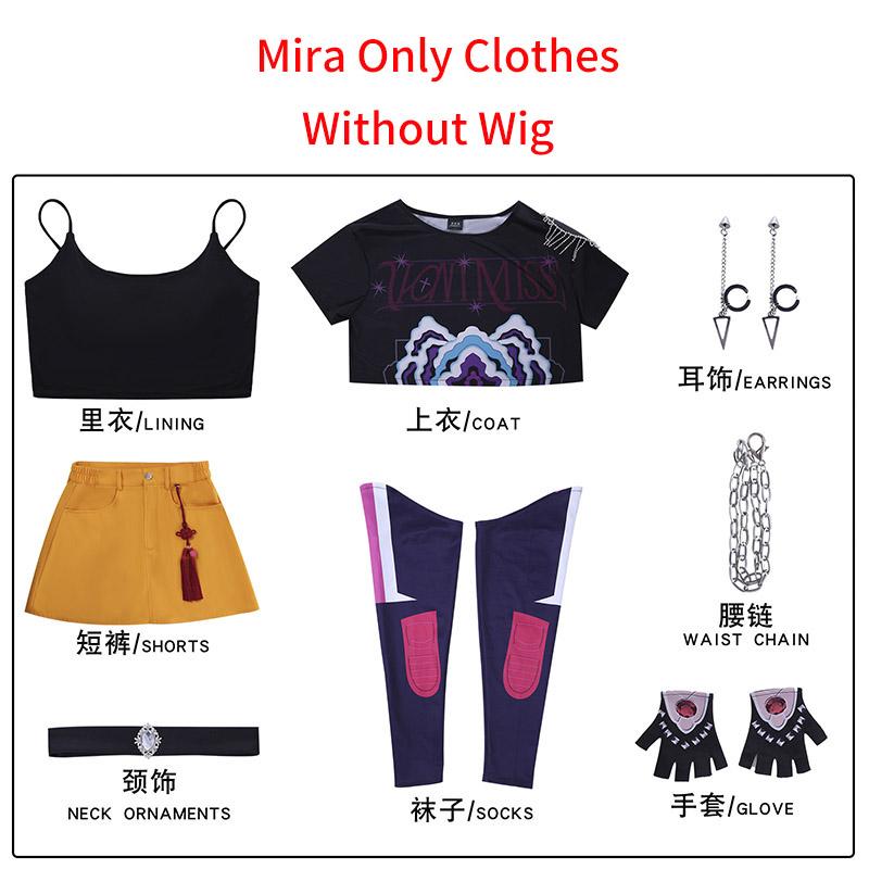 

Костюм для косплея Миры Косплей Парик K-pop Женский Девушка Идол Охотники на демонов Косплей Ролевая игра для вечеринки Карнавальные наряды Хэллоуинские костюмы 150cm