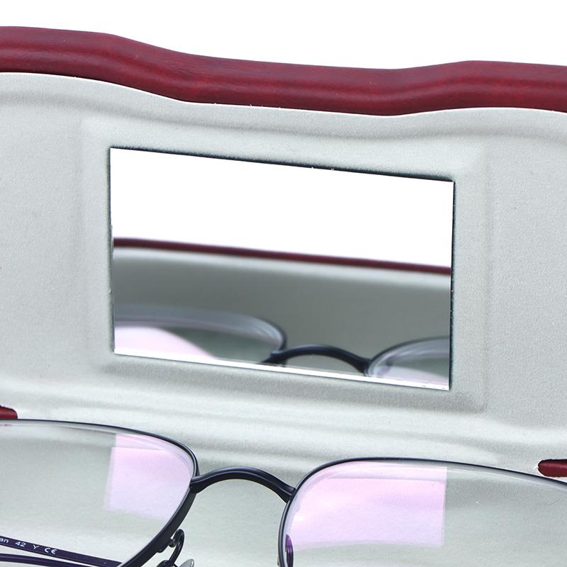 Double Interlayer Metal Eyewear Case Leather Frame Glasses Case Storage Double Layer Mirror Box