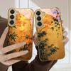 Jinping Autumn Shadow For Samsung Galaxy S26 S20 FE S21 Ultra S23 Plus S24 Ultra S25 S21+ S22Plus S26 24 Golden Glass Phone Case