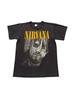 Vintage Nirvana Kurt Cobain Grunge Band Graphic T-Shirt Faded Black Size M
