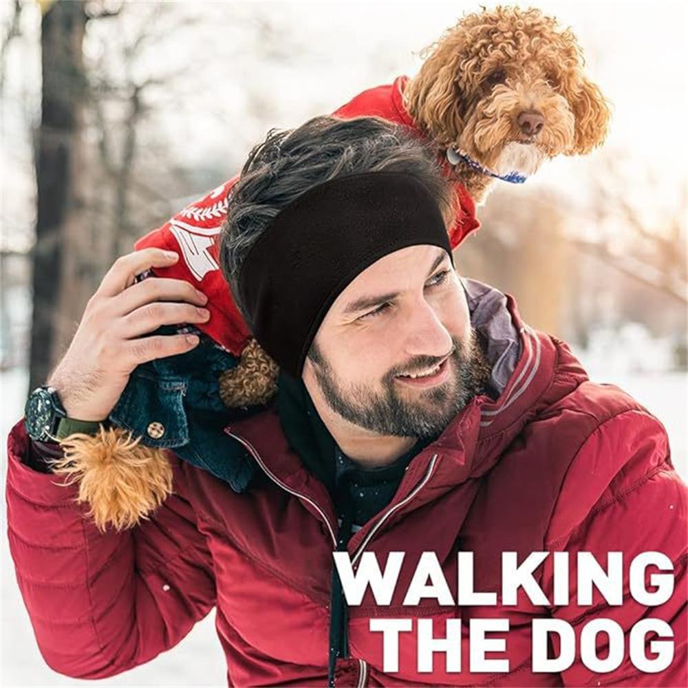 1PC Warm ear protection outdoor sports thick wide brimmed headband autumn and winter cycling, windproof and cold proof earmuffs