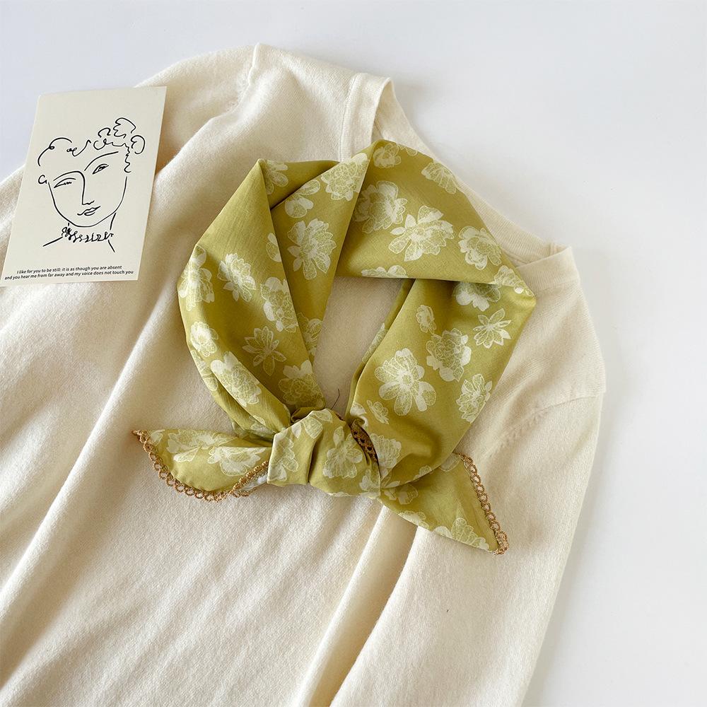 Small Scarf Small Square Scarf High-end Fashion Leopard Print Decorative Professional Scarf Summer Light Scarf