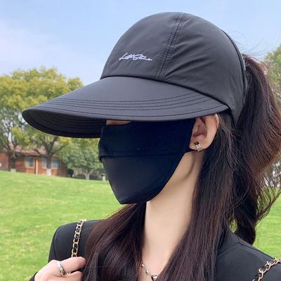 Wide Brim Baseball Cap Breathable Sun Hat New Ponytail Hat  Golf Wear