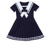 Summer Kids A-LINE Dresses Child Clothes Teens School Sailor JK Striped Uniform Girls Daily Wear Pleated Skirt 6 9 12 Yaer