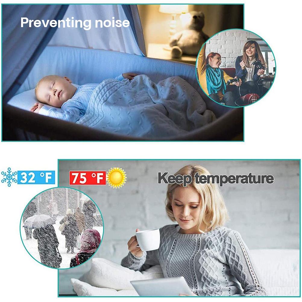 Door Draft Stopper Under Door for Exterior Interior Doors Door Sweep Strip Under Door Draft Blocker Soundproof Door