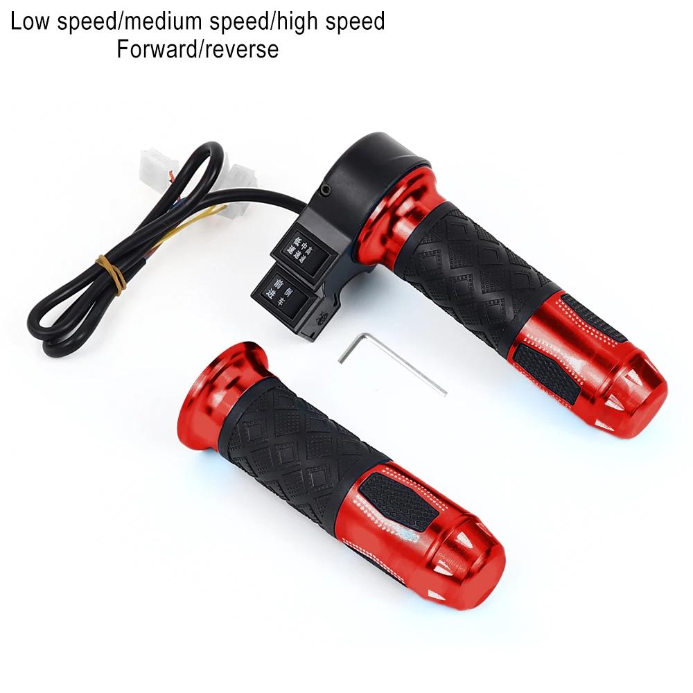 Electric Bicycle Scooter Twist Throttle High Medium Low Speed Forward Reverse Throttle Acceleration Handle Grips E-Bike