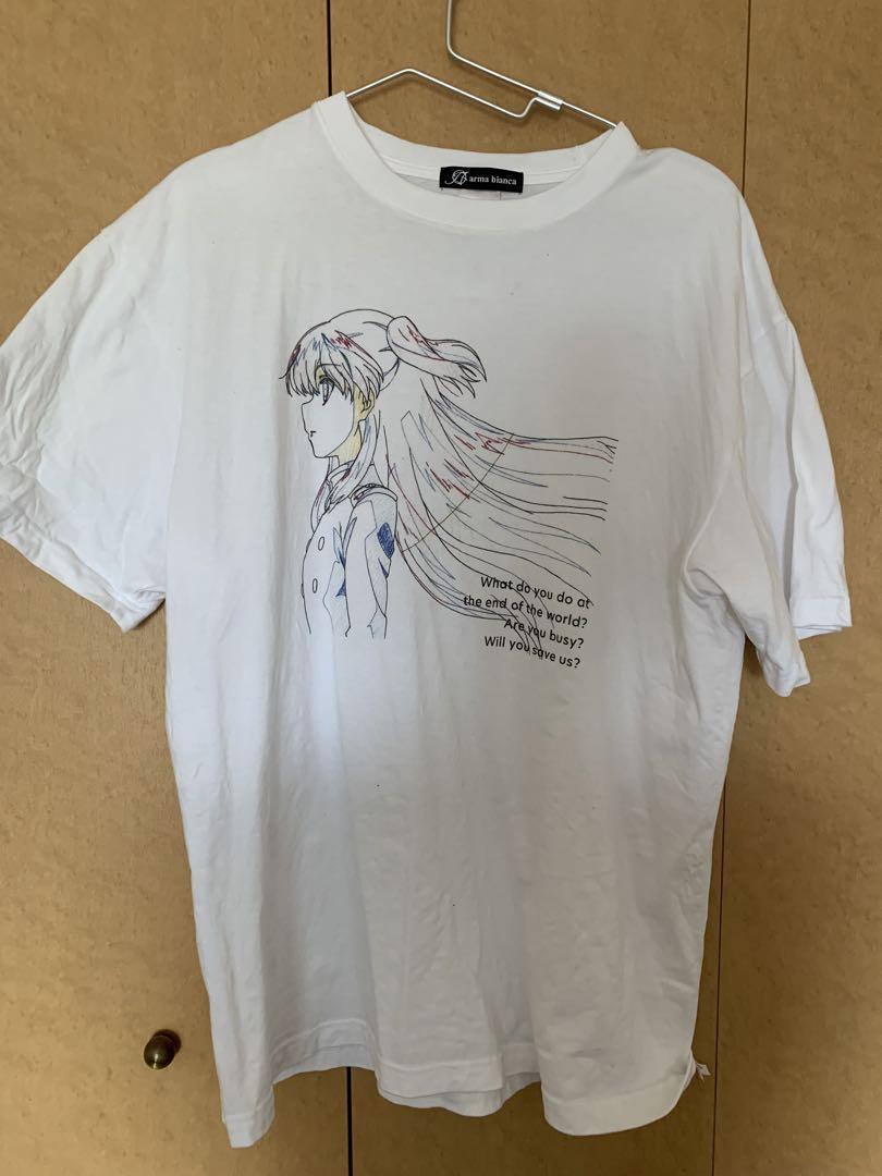 

[Б/У] Футболка с оригинальным артом Что ты делаешь на краю света Вы заняты Могу ли я спасти тебя