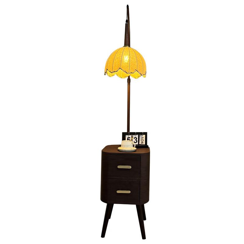 OEING Vintage Floor Lamp with Integrated Bedside Table