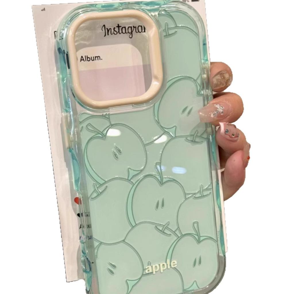 Creative Mobile Phone Protective Case for Apple Mobile Phone Case with Stand Wave Jelly Two-in-one Mobile Phone Case Ins Style Japanese and Korean