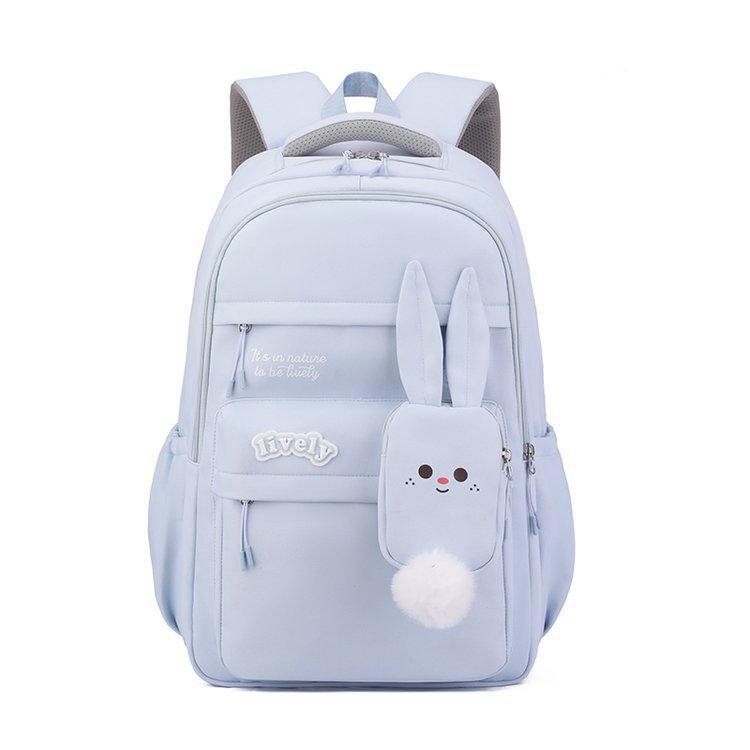 

Студенческий школьный рюкзак Женский Большой вместимости Водонепроницаемый Легкий рюкзак светло-синий