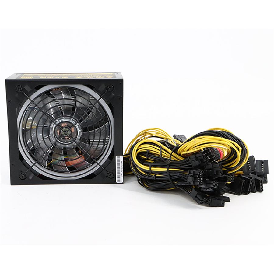 2000W Ethereum Rgb Mining Power Supply, a Cryptocurrency Mining Farm Power Supply Designed for Eight Graphics Cards
