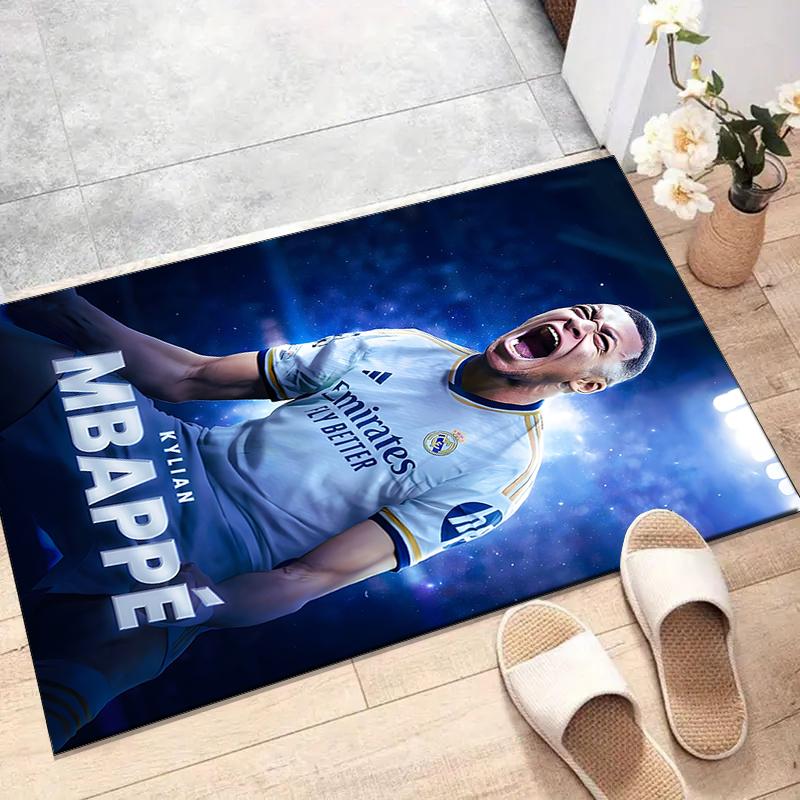 1pc Mbappe10 Design Printed Area Rug Carpet for Bedroom Living Room Home Decor Rugs Mat Non Slip Mat Rug for Bedside