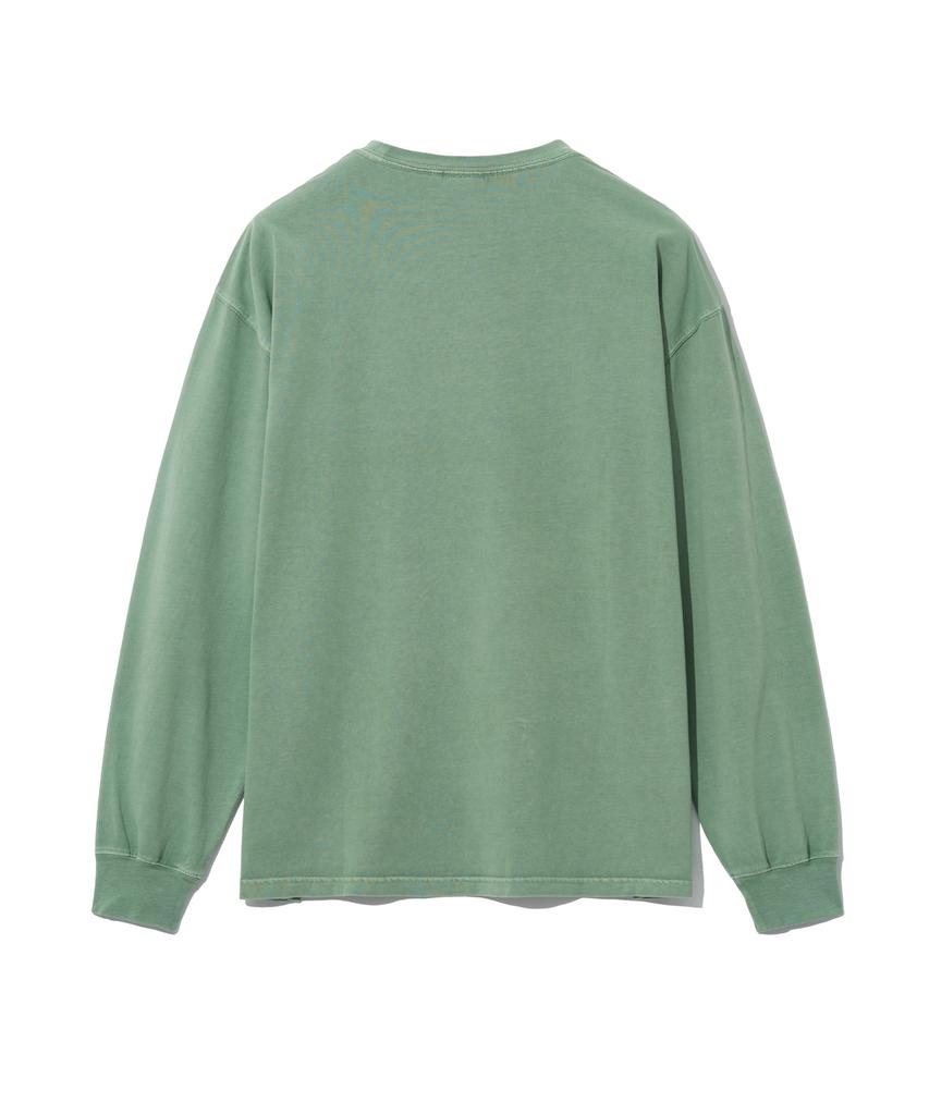 YALE Embroidery Dan Long Sleeve_Pigment Sage Green
