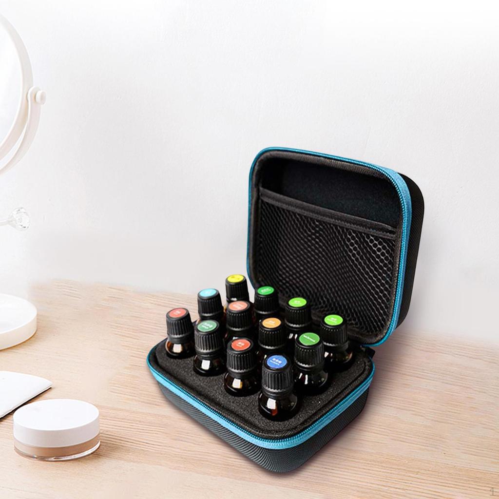 12 Slots Essential Oil Carrying Case Storage Bag Holds 15ml Bottles, Nail Box