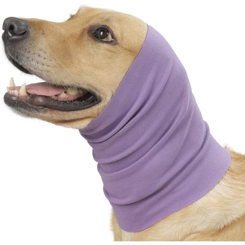 Pet grooming earmuffs - noise-proof soothing ear cover - soft and elastic headgear for cats and dogs - ear cap headwear scarf
