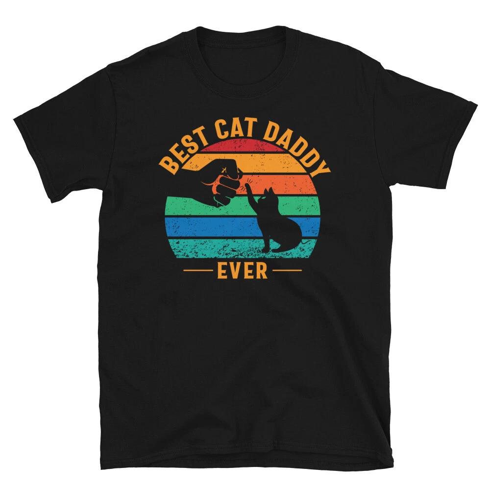 Best Cat Daddy Ever Cute Cat Funny Animal Kitty Cats T-Shirt S