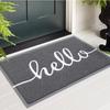 Olanly House Welcome Doormat Door Mat Dirt Resistant Entrance Foot Mat Outdoor Soft Kitchen Rug Absorbent  Non-Slip Floor Carpet