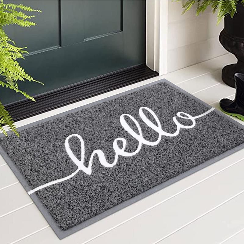 Olanly House Welcome Doormat Door Mat Dirt Resistant Entrance Foot Mat Outdoor Soft Kitchen Rug Absorbent Non-Slip Floor Carpet