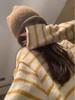 European Style 100% Pure Wool Striped Cashmere Sweater for Women - Autumn/Winter Collection