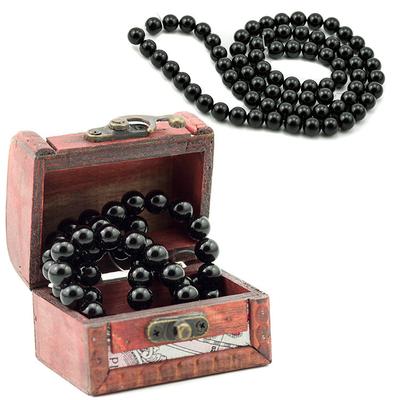 Women Men Jewelry Natural Black Onyx Stone Crystal Loose Bead for DIY Hand Chain Necklace Buddha Beads String