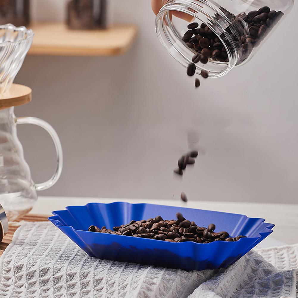 Coffee Beans Dish Coffee Beans Plate For Coffee Beans Snacks Display Dish Display Plate Blue Cold-resistant White