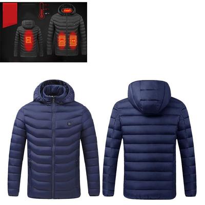 Vyhrievaná bunda USB Pánska Dámska Zimná Vonkajšia Elektrická Vyhrievacia Bunda Teplý Športový Termobunda S-4XL