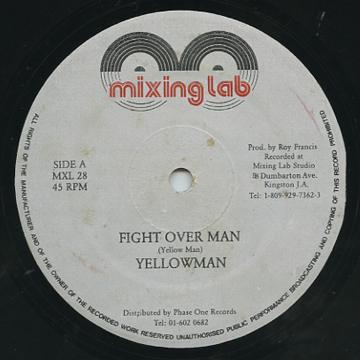 

12inch Record YELLOWMAN Fight Over Man MXL28 Mixing Lab UK Reggae Ska Dub Used