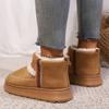 Lace-Trimmed Ethnic-Style Fashion Snow Boots for Women Half-Slip-On Design for Fall/Winter Indoor & Outdoor Use Plus Size Cotton Boots